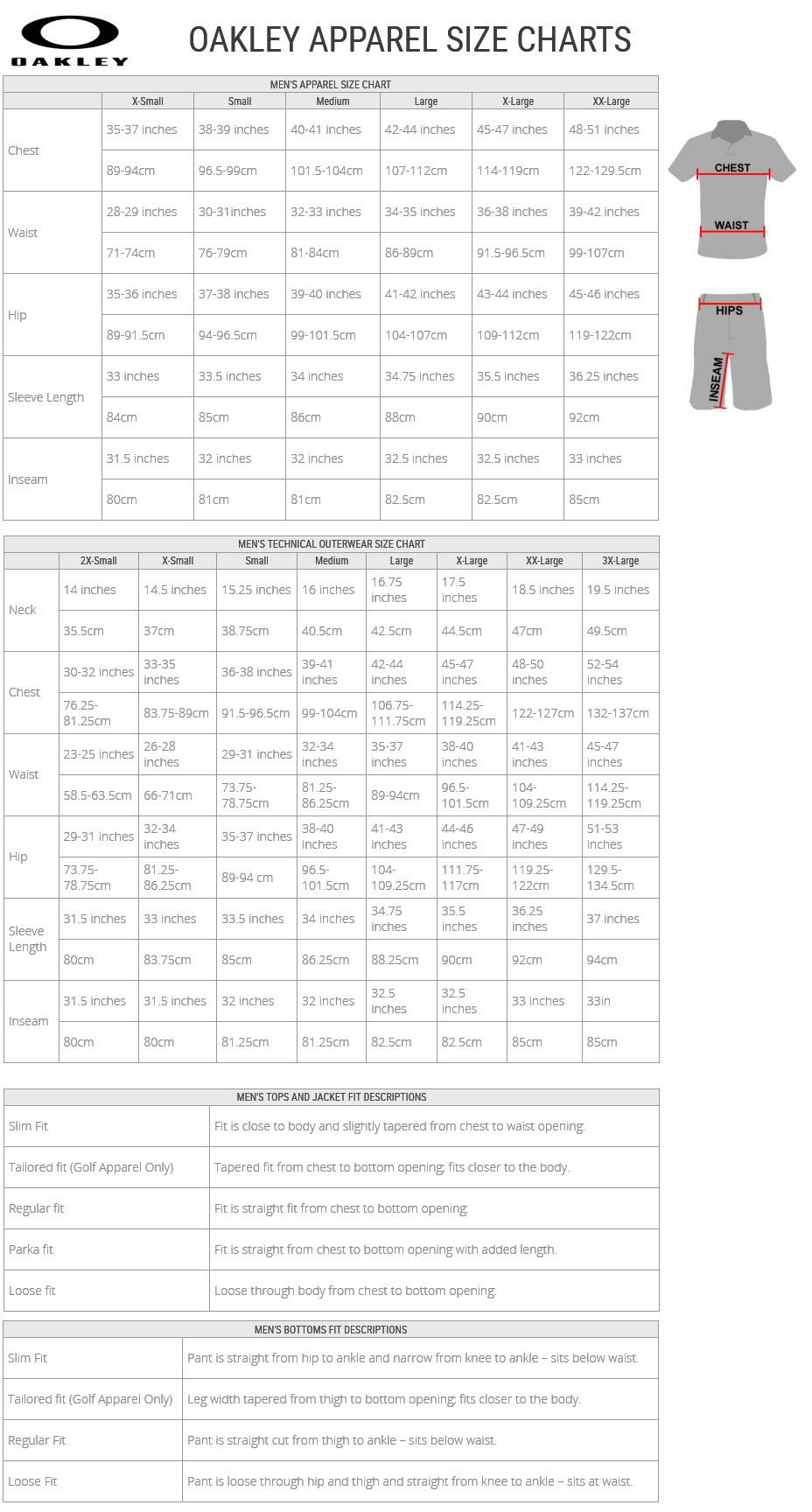 Oakley Elmont Size Chart