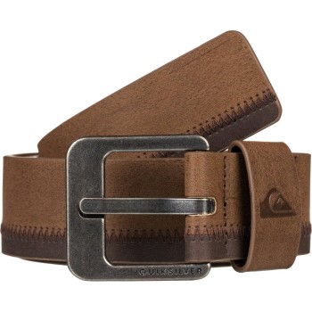 QUIKSILVER Binge -Men's Faux Leather Belt -Chocolate Brown QUIKSILVER Binge -Men's Faux Leather Belt -Chocolate Brown