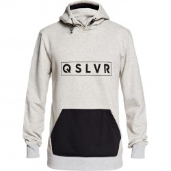 QUIKSILVER Big Logo Tech- Technical Men's Hoodie - Light Grey heather