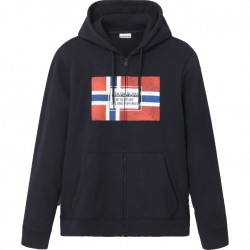 NAPAPIJRI Bera - Men's Full Zip sweatshirt - Blue Marine