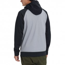 BURTON Crown Bonded Men's Full-Zip Hoodie - Gray Heather/True Black