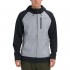 BURTON Crown Bonded Men's Full-Zip Hoodie - Gray Heather/True Black