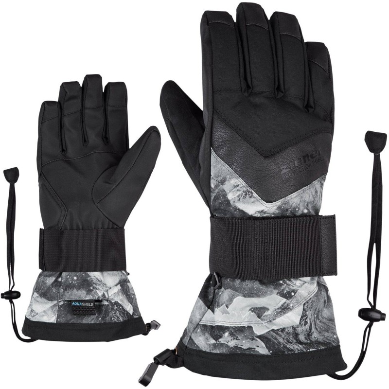 ZIENER MILAN AS® - Ανδρικά Γάντια Snowboard - Grey Mountain print