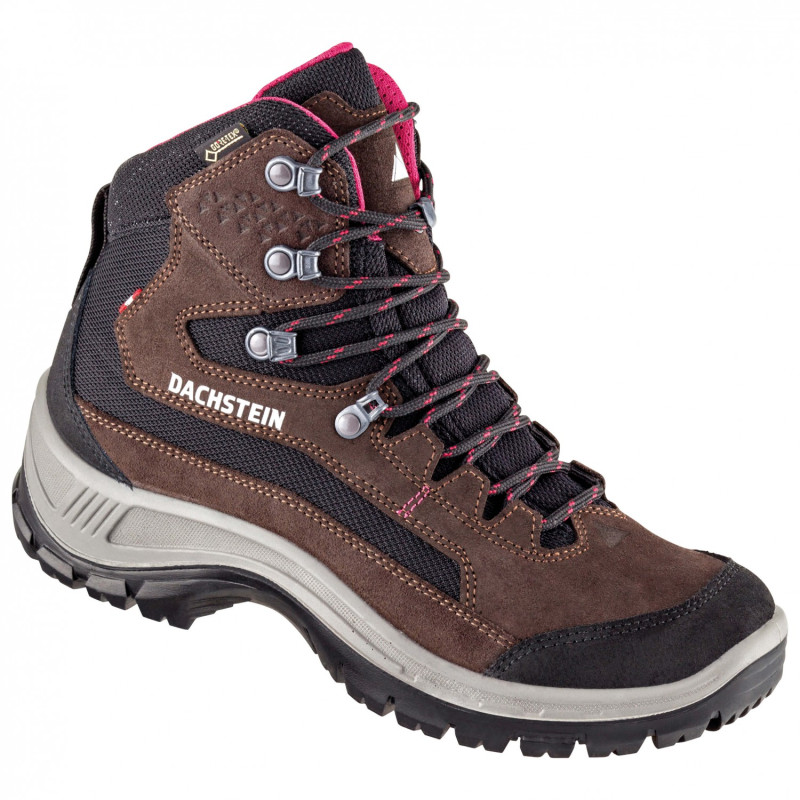 DACHSTEIN Schober MC GTX - Women's Hiking Shoes - Dark Brown/Cranberry