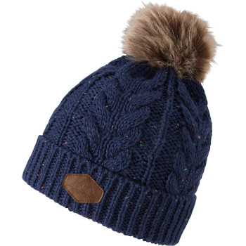 ZIENER IBO Wool - Pom-Pom Beanie for Women - Nautic