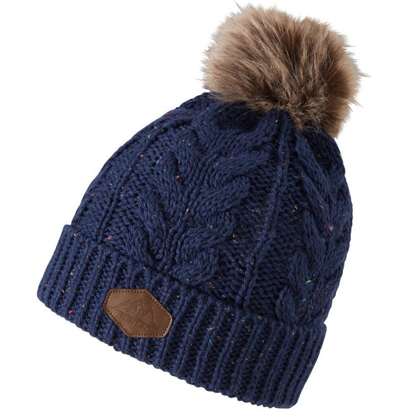 ZIENER IBO Wool - Pom-Pom Beanie for Women - Nautic
