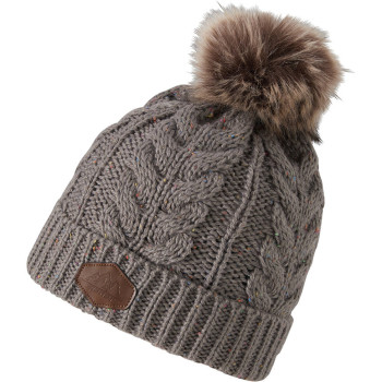 ZIENER IBO Wool - Pom-Pom Beanie for Women - Nougat