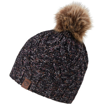 ZIENER Iba - Pom-Pom Beanie for Women - Black