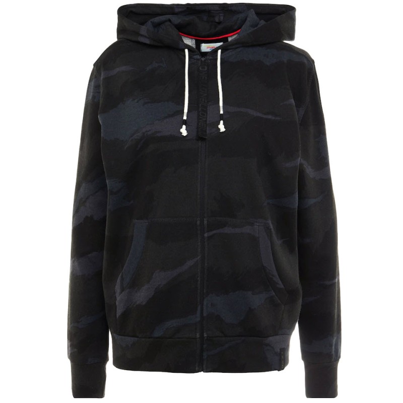 O'NEILL Ardisia All Over Print Camo - Women's Full Zip Hoodie- Black Aop