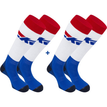 K2 ALL-ROUND 2 pack 14351 - Ski socks - Royal/White/Red