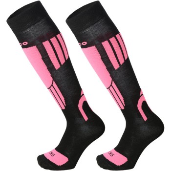 MICO 2608 Light weight - Παιδικές κάλτσες Ski merino wool - Black Fucsia fluo MICO 2608 Light weight - Παιδικές κάλτσες Ski merino wool - Black Fucsia fluo