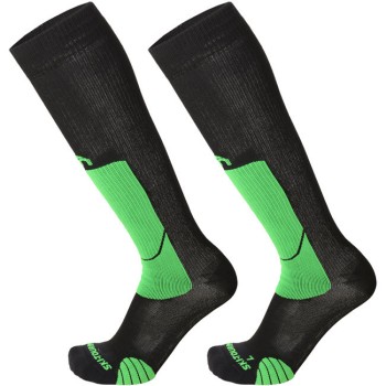 MICO 280 Light weight - Professional Ski Touring socks - Black/Green fluo