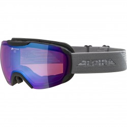 ALPINA  PHEOS QHM - Μάσκα Ski/Snowboard - Black grey/blue spherical