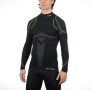MICO 1840 Black/Green Man shirt long sleeves Warm Skintech