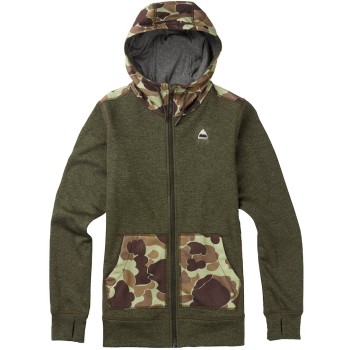 BURTON QUARTZ Dusty Olive Heather Women's Full-Zip BURTON QUARTZ Dusty Olive Heather Women's Full-Zip