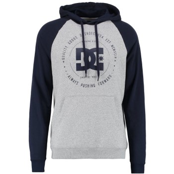 DC REBUILT Raglan Men Hoodie Grey Heather DC REBUILT Raglan Men Hoodie Grey Heather