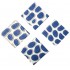 DEMON TEC FOAM Blue/White 4 pcs SNOWBOARD STOMP PADS