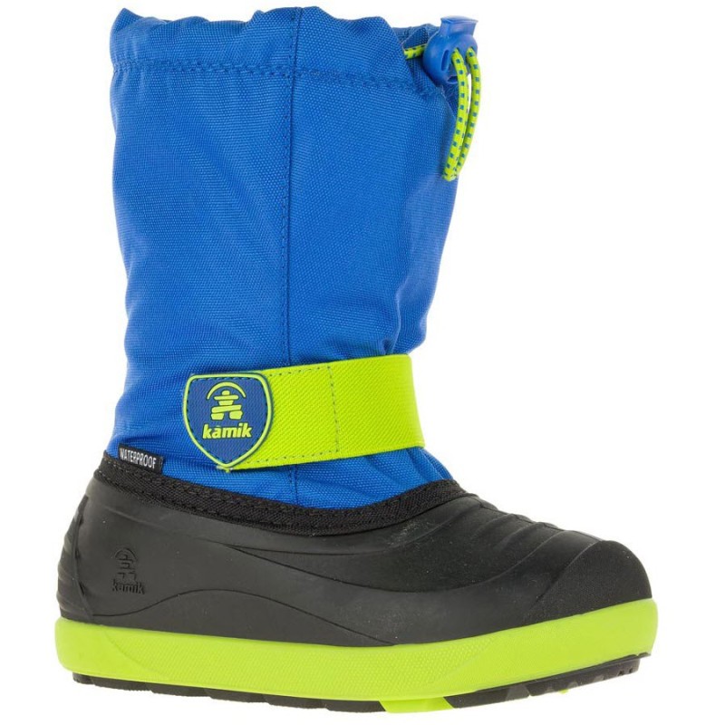 Kamik JET - Kid's Winter boots - Blue/Lime