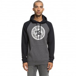 DC CIRCLE STAR PH RAGLAN Black/Charcoal heather Men's Hoodie 