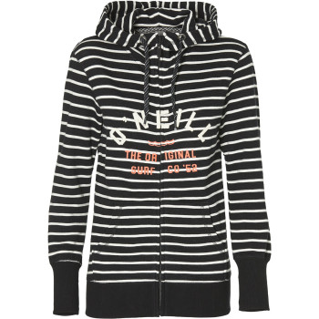 O'NEILL Easy Fantastic Women's Full Zip Hoodie-Black Aop/White