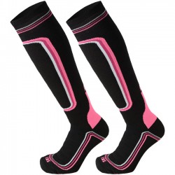 MICO 119 Superthermo Primaloft Γυναικείες κάλτσες σκί - Black/Fucsia/Fluo