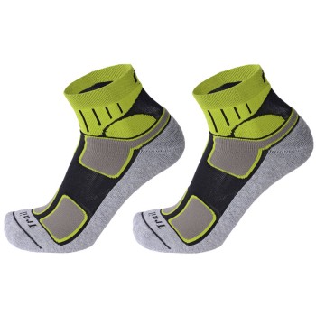 MICO 3052 Medium weight Trail-Running socks - Black/Green