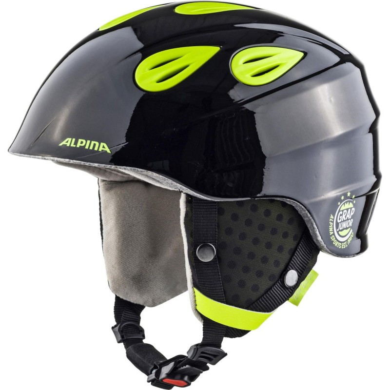 ALPINA GRAP 2.0 Junior Helmet - Black Neon yellow