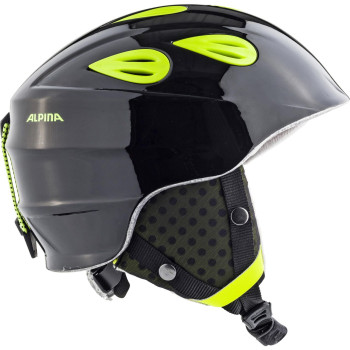ALPINA GRAP 2.0 Junior Helmet - Black Neon yellow