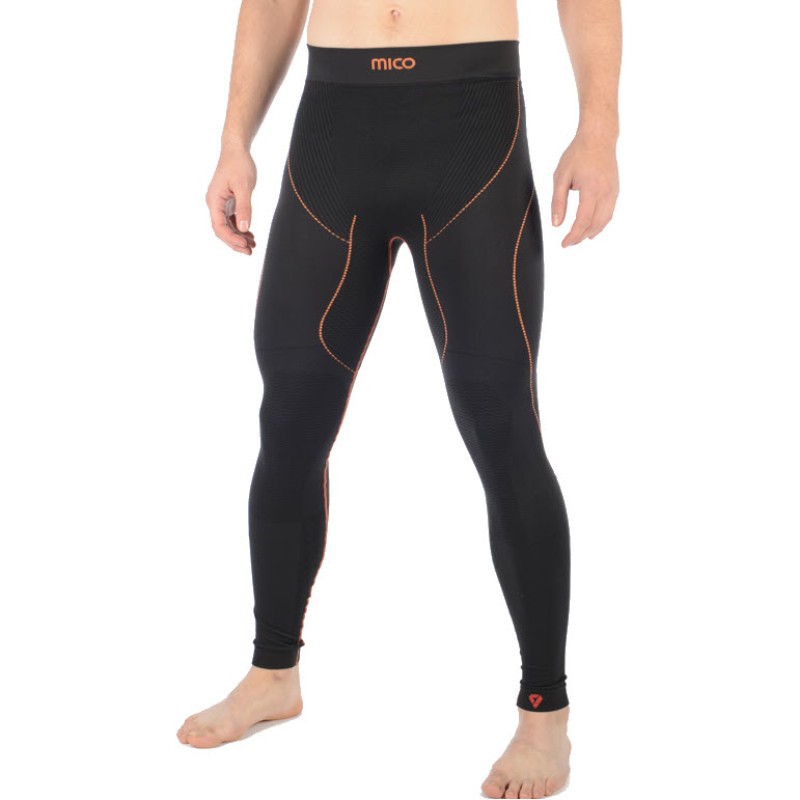 MICO 1473 - Ανδρικό θερμοεσώρουχο κολάν Skintech Superthermo Primaloft® - Black/Orange