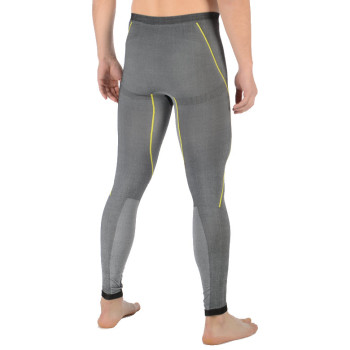 MICO 1443 - Men's Long tight pant Skintech seamless Silver XT2® - Black melange