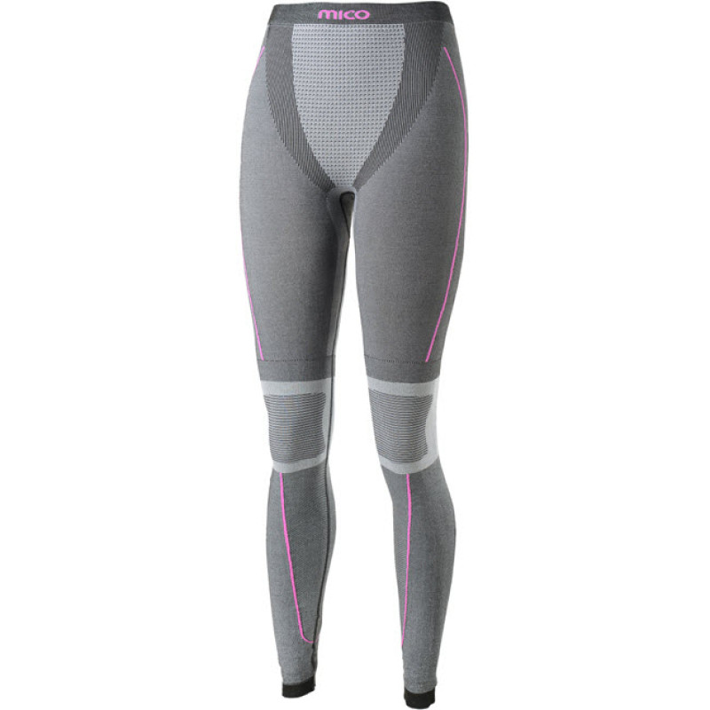 MICO 1448 - Women's Long tight pant Skintech seamless Silver XT2® - Black melange