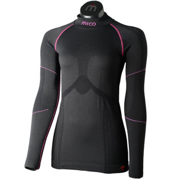MICO 1476 - Women's LS shirt Skintech Superthermo Primaloft® - Black/Fucsia