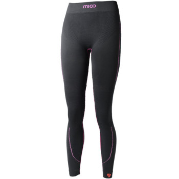 MICO 1478 - Women's Tight pant Skintech Superthermo Primaloft® - Black/Fucsia