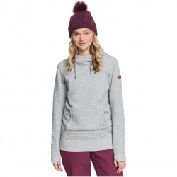 ROXY Dipsy - Women's Technical Quilted Hoodie - Heather Grey