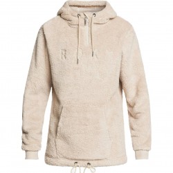 ROXY Pluma Sherpa - Women's Half-Zip Sherpa Hoodie - Oyster Gray