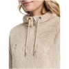 ROXY Pluma Sherpa - Women's Half-Zip Sherpa Hoodie - Oyster Gray