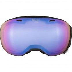 ALPINA BIG HORN Q-LITE - Μάσκα Ski/Snowboard- Black matt/Blue spherical
