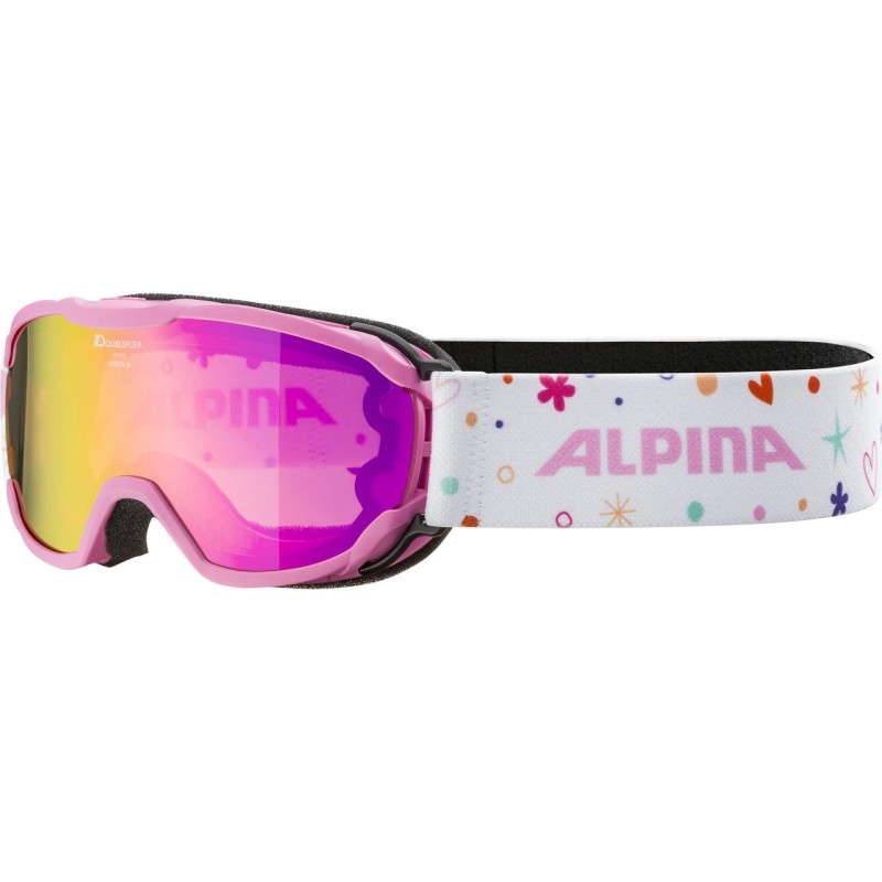 ALPINA PHEOS Junior Quattroflex-Lite Mirror - Kid's Ski/snowboard goggle - Rose/Pink