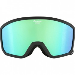 ALPINA  Scarabeo Hicon Mirror Cylindrical - Μάσκα Ski/Snowboard - Black matt/Green