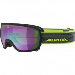 ALPINA  Scarabeo Hicon Mirror Spherical - Μάσκα Ski/Snowboard - Black matt/Emerald spherical