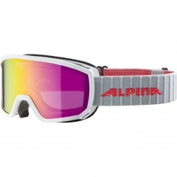 ALPINA  Scarabeo S Hicon Mirror - Μάσκα Ski/Snowboard - White pink flamingo