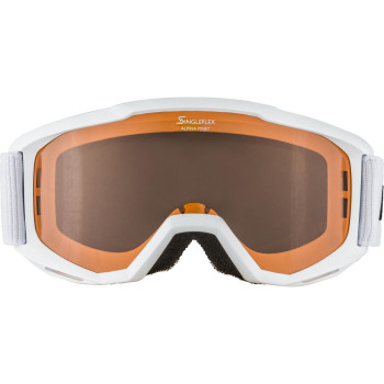 ALPINA PINEY Singleflex Hicon - Kid's snow google - White 
