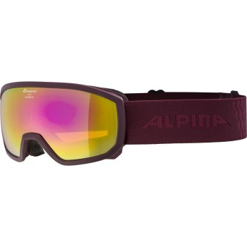 ALPINA SCARABEO Junior Hicon Mirror - Kid's Ski/Snowboard goggle - Cassis/Pink spher.
