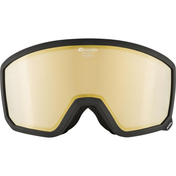 ALPINA  Scarabeo Hicon Mirror Cylindrical - Ski/Snowboard Goggles - Black matt/Yellow