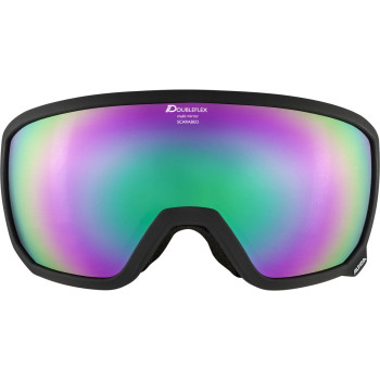 ALPINA  Scarabeo Hicon Mirror Spherical - Ski/Snowboard Goggles - Black matt/Emerald spherical