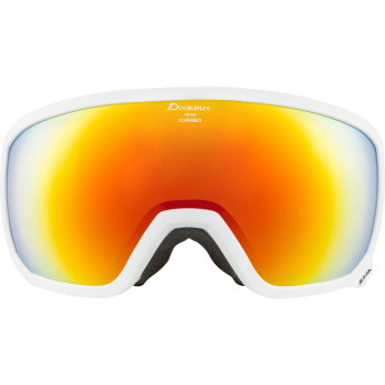 ALPINA  Scarabeo Hicon Mirror Spherical - Ski/Snowboard Goggles - White/Red spherical
