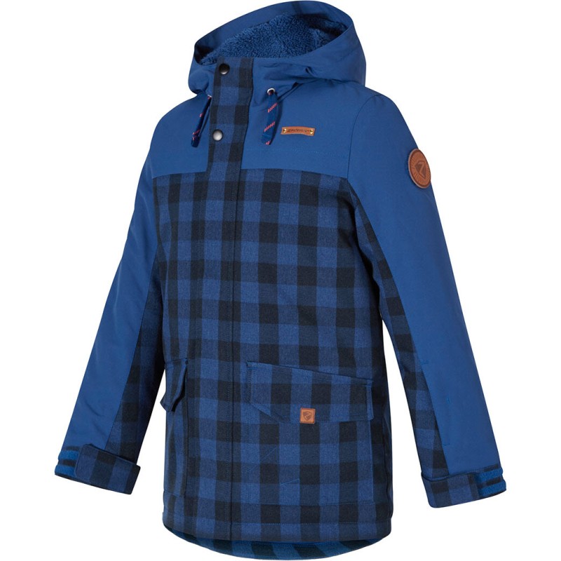 ZIENER Alinus Junior - Kid's Snow Jacket parka - Nautic check