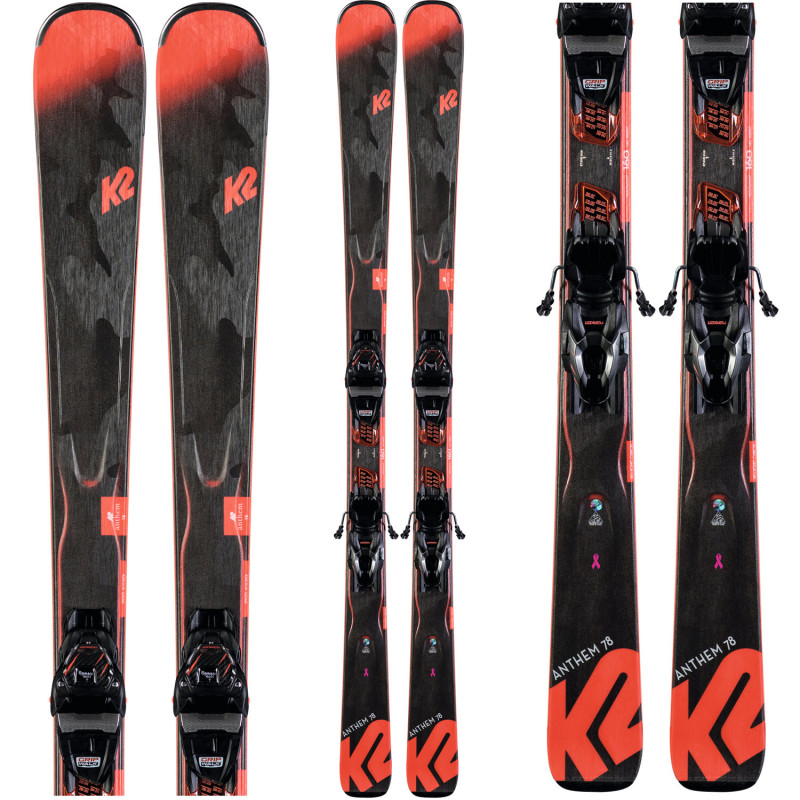 K2 Anthem 78 Women's Skis + ER3 10 Compact Quikclik Bindings