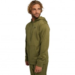 BURTON OAK - Men's Full Zip Hoodie - Martini Olive Heather