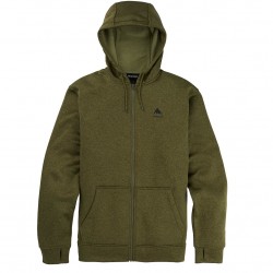 BURTON OAK - Men's Full Zip Hoodie - Martini Olive Heather